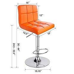 Leopard Bar Stools, Modern PU Leather Adjustable