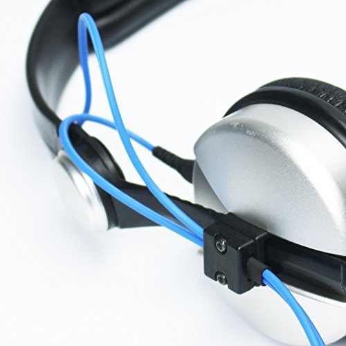 NEW NEOMUSICIA Replacement Cable Compatible with Sennheiser HD25 HD 25-1 HD25-1 II HD25-13 HD25-C Headphone, Remote Volume Control Mic Compatible with Apple iPhone iPod ipad iOS only Blue