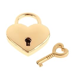 Warmtree Small Metal Heart Shaped Padlock Mini Lock