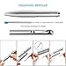 kyinflose Rollerball Gift Pens, Smooth Gel Ink Metal Twist 0.5mm Nice Black Pen Set(0.7mm Black & Blue Pen Refills), Fine Point Pens for Man/Woman, Silver