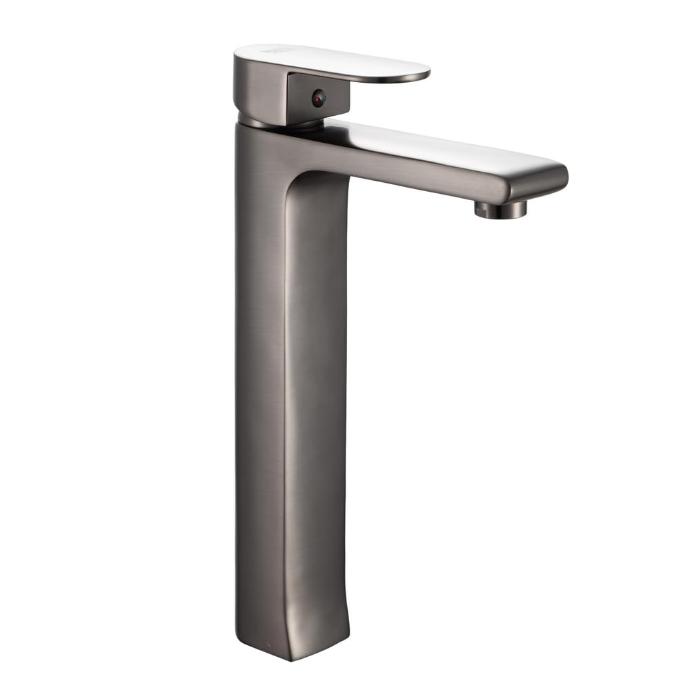 INEX EUROPA 99002i XL GRY Stainless Steel Single Lever Basin Mixer Tap with XL Height and Grey Design