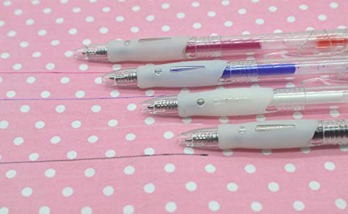 ibotti Retractable Heat Erasable Fabric Marking Pens with 4 Free Refills, 4 Colors Assorted Pack