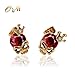 Onairmall Crown Diamond Small Gold Skeleton Head Skull Stud Earrings for Girls Women Fashion Jewelry