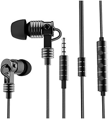 Wireless Wood In-ear Noise-isolating Headphones | Magnetic Earbuds | Earphones with Mic &amp; Volume Control (Black)