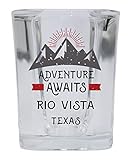Rio Vista Texas Souvenir 2 Ounce Square Base Liquor