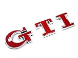 VW GTI TRUNK EMBLEM BADGE - RED W/CHROME TRIM
