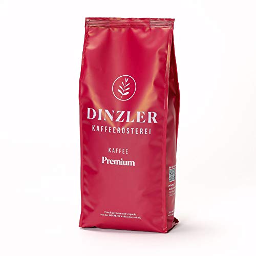 Dinzler Kaffeerösterei - Kaffee Premium - Kaffee | ganze Kaffeebohnen | kräftiger Frühstückskaffee | wenig Säure | 1kg…