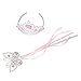 XiangGuanQianYing Princess Dress Up Princess Wands Tiaras and Crowns for Little Girls Butterfly Wand Set Pink
