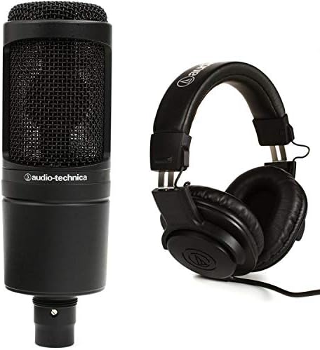 AT2020 Microphone and Headphones Pack