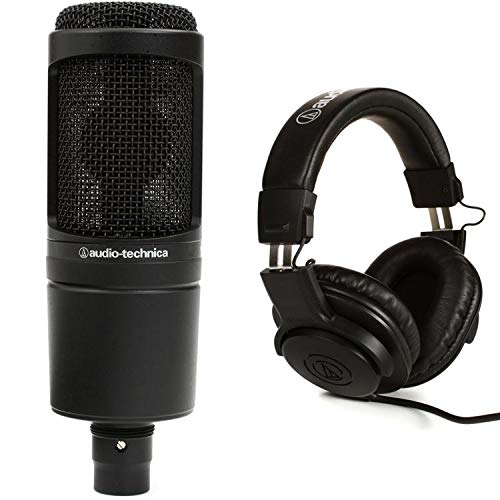 AT2020 Microphone and Headphones Pack