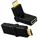 ANRANK AK360901HD HDMI Male to Female Adapter Converter Connector for HDTV DVD Projector Monitor, 90-360 Degree(Black)