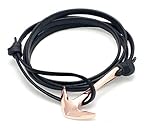 VIRGINSTONE Rose Gold Plating Anchor 2.0 Bracelets on Genuine Colorful Cowhide Leather
