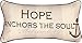 Manual Woodworkers & Weavers Inspirational Throw Pillow, 17 x 9, Hope Anchors The Soul
