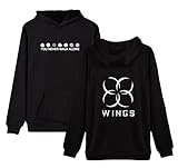 KPOP BTS WINGS You Never Walk Alone Pullover Sweatshirt V JIMIN Sweater L Black
