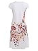 Romwe Women's Floral Print Short Sleeve Casual Work Office A Line Dress