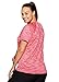 RBX Active Women's Plus Size Striated Short Sleeve Top Coral 2X
