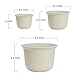 Greenaholics Plant Pots - 5.9 Inch Plastic Nursery Pots Perfect for Flowers, Succulents, Seed Nurture, Set of 5, No Saucer, Marble White