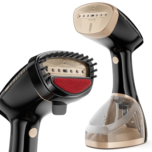 Feller Germany Vanguard Series Handheld Garment and Travel Steamer, 2000W, Prime Gold Ceramic Sole Plate with Auto Shut Off, Anti Drip, 25G/min Steam Rate, GS200, 2Y Guarantee-UAE Version (Gold)