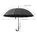 Becko Stick Tote Umbrella, Durable and Strong Enough for The Fierce Wind and Heavy Rain, Unisex Golf Umbrella, Color Black or Clear, with J-Handle / 16 Ribs (Black J-Handle16 Ribs)