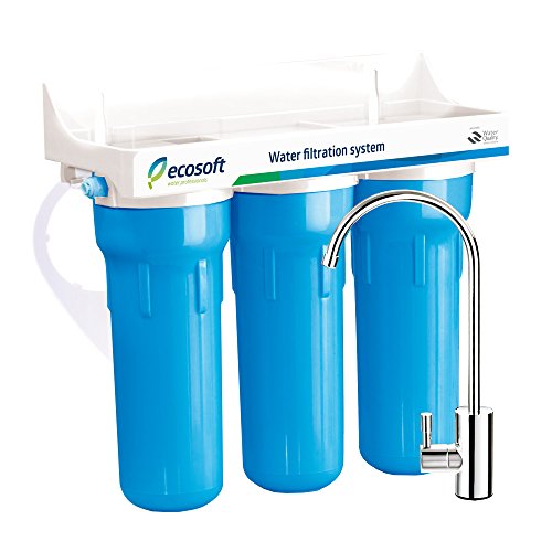 Ecosoft 3 Stage Under Sink Water Filter Purification System For Clean