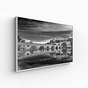 Canvas Wall Art for Living Room, Bedroom Black and White Construction Framed Canvas Prints for Home Decoration Ready to Hang - 16x24 inches