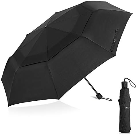 G4Free 62 Inch Large Folding Umbrella XL Compact Golf Umbrella Double Canopy (Black) G4Free 62 Inch Large Folding Umbrella XL Compact Golf Umbrella Double Canopy (Black)