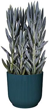 elho Vibes Fold Round 22 Flower Pot 100% Recycled Plastic Ø22cm Blue view 12