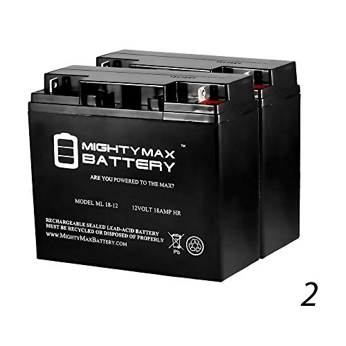 Mighty Max Battery ML18-12 - 12V 18AH Battery Replaces NP18-12 51814 6FM17 6-DZM-20 6-FM-18-2 Pack brand product