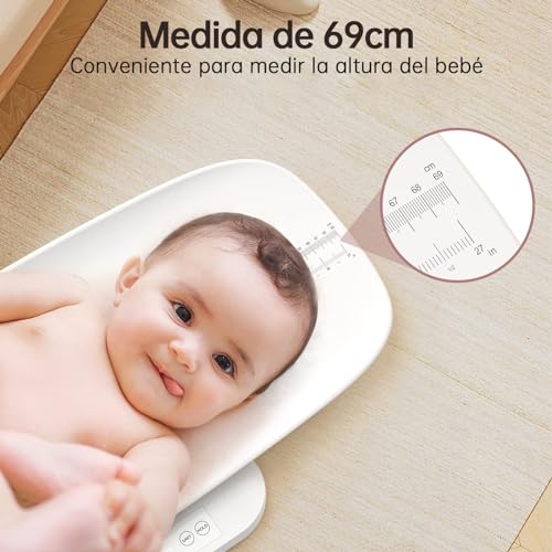MUJA Báscula Digital Multifuncional, Apta para Niño, Adultos, y Mascotas como Perros y Gatos, Báscula Hasta 150 KG con Función de Retención