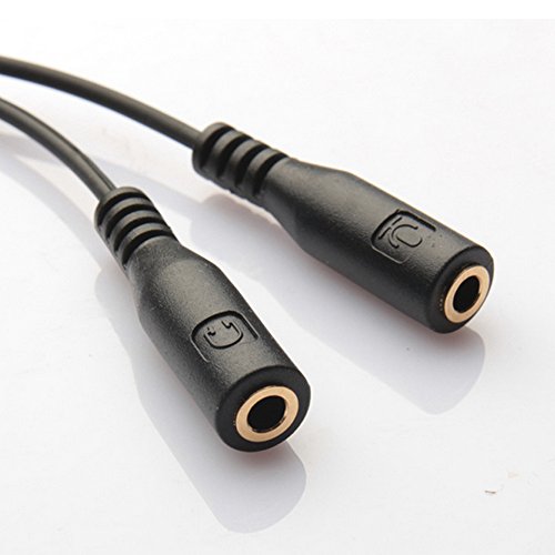 BEBONCOOL 3.5mm 4-Pin to 2x 3-Pin 3.5mm Headset Splitter Adapter M/F