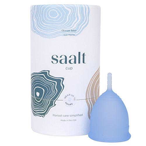 Saalt Menstrual Cup - Premium Design - Most Comfortable Period Cup - #1 Active Cup - Wear for 12 Hours - Soft, Flexible, Reusable Medical-Grade Silicone - Made in USA