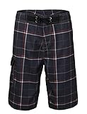 Unitop Men's Swim Trunks Plaid Pattern with Lining