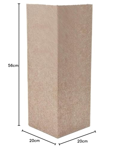 Arranhador Pet Gatos Cama Box e Canto De Sofá Com 2 Peças Montado MDF Premium (Bege)