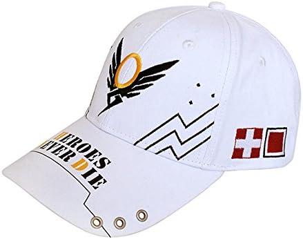 COWOWO Game OW D.VA/Mercy/Reaper/Genji/Lucio All Heros Hat Cosplay Baseball Cap Summer Animation (Mercy)