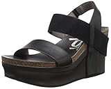 OTBT Women's Bushnell Wedge Sandal, Black, 8 M US