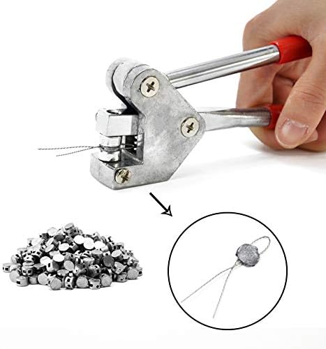 Sealing Pliers Set Security Lead Seals Crimping Kit, 1x Sealing Pliers + 20pcs Round Lead Seals + 20 Stainless Steel Seal Wires - Image 4