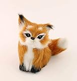 nanguawu Little Fox Sitting Fengshui Learning Resources Miniature Plush Stuffed Animal Toy