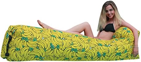Inflatable Lounger Chair with portable carry bag for various uses (Banana Lounger)