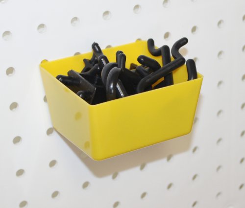 WallPeg pegboard Panels, Shelves, Bins, Locking peg Hooks Garage Storage kit 96 W-B (White)