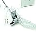 QUANS 5W 5x1W Warm White Clamp Clip on 19inch Flexible Gooseneck High Power LED Desk Table Sewing Study Work Bedside Reading Swing Arm Light Lamp,Ultra Bright Silver 110V US Plug