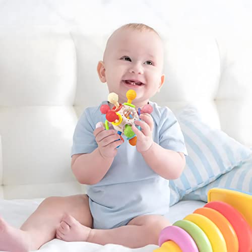PandaEar Baby Sensory Toys 06 Months, Silicone Baby Teething Toy Baby