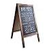 Wooden A-Frame Sign with Eraser & Chalk - 40 x 20 Inches Magnetic Sidewalk Chalkboard - Sturdy Freestanding Sandwich Board Menu Display for Restaurant, Business or Wedding primary