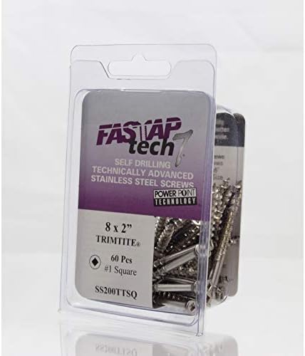 Fastap No. 8 x 1-1/4 in. L Square Countersink Head Stainless Steel Stainless Steel Wood Screws