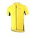 ARSUXEO Men's Slim Fit Cycling Jersey Short Sleeves Bike Bicycle MTB Shirt Yellow Size Large