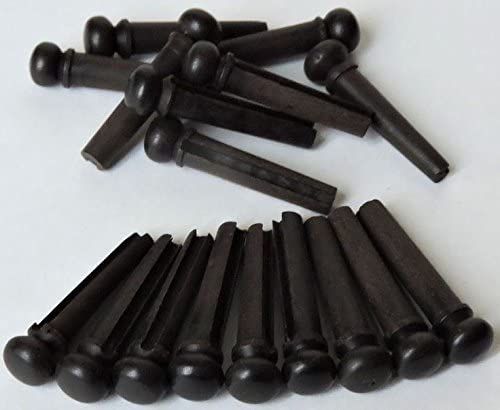 MUSICAL STRING 6 Piece Ebony Guitar Bridge Pins For Acoustic Guitar Standred Black