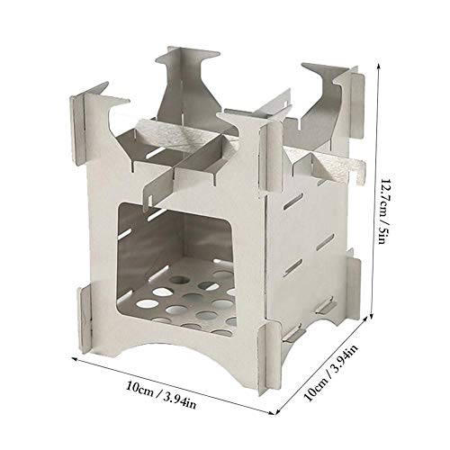 S WIDEN ELECTRIC Portable Foldable Camping Stove, Backpacking Stove, Stainless Steel Firewood Burning Card Furnace for Outdoor Picnic BBQ Camp Hiking Cooking