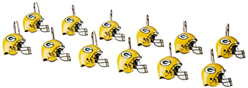 Nfl Green Bay Packers Shower Curtain Rings 12 Pack Green
