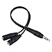 eBoot 3.5 mm Speaker and Headphone Splitter Cable 3.5 mm Stereo Male to Double 3.5 mm Female Audio Jack Adapter Connectors for iPhone iPad PC MP3 Players