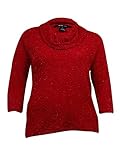 Style & Co. Womens Metallic Eyelash Pullover Sweater