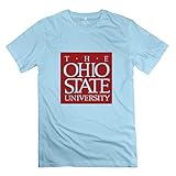 TIANYI Create Men The Ohio State University T Shirt L SkyBlue